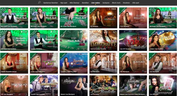 spela live casino