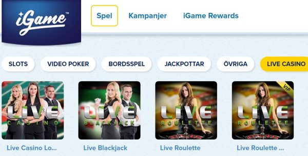 spela livecasino