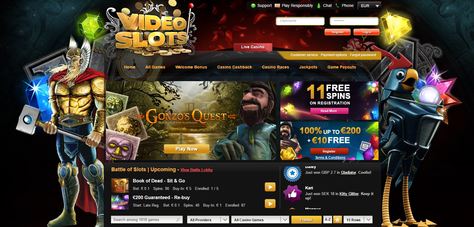 videoslots casino